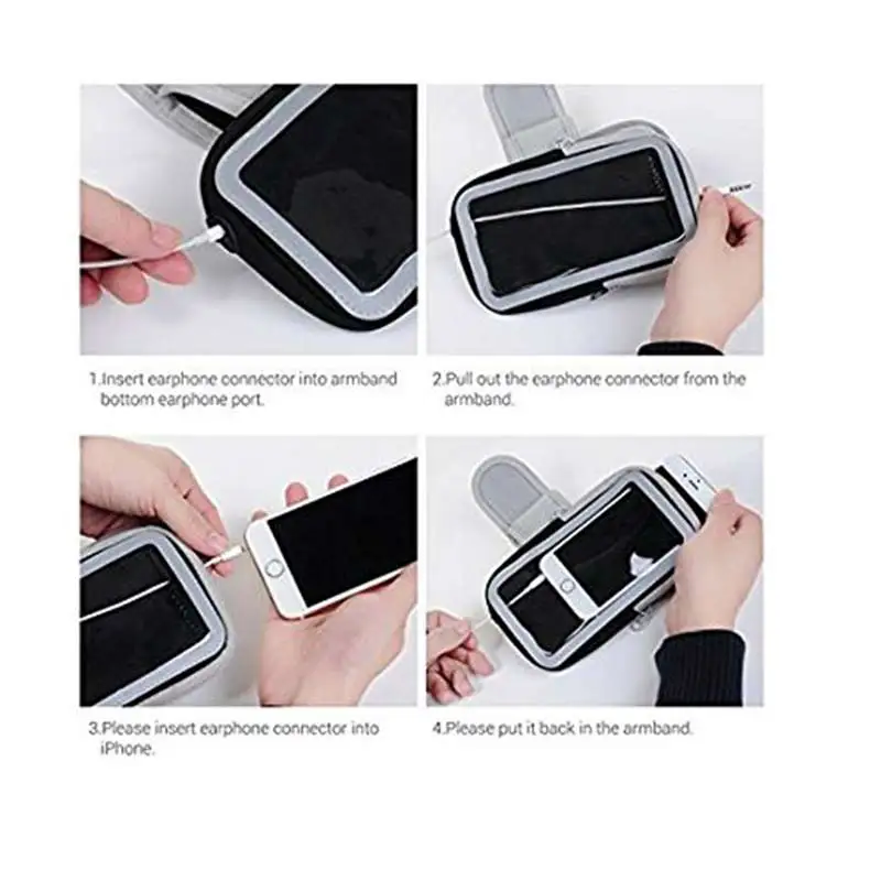 Phone Case Sports Running Sweatproof Arm bag Gym Workout Cell with Key Holder Wallet Card Slot for iPhone Xs | Мобильные телефоны и