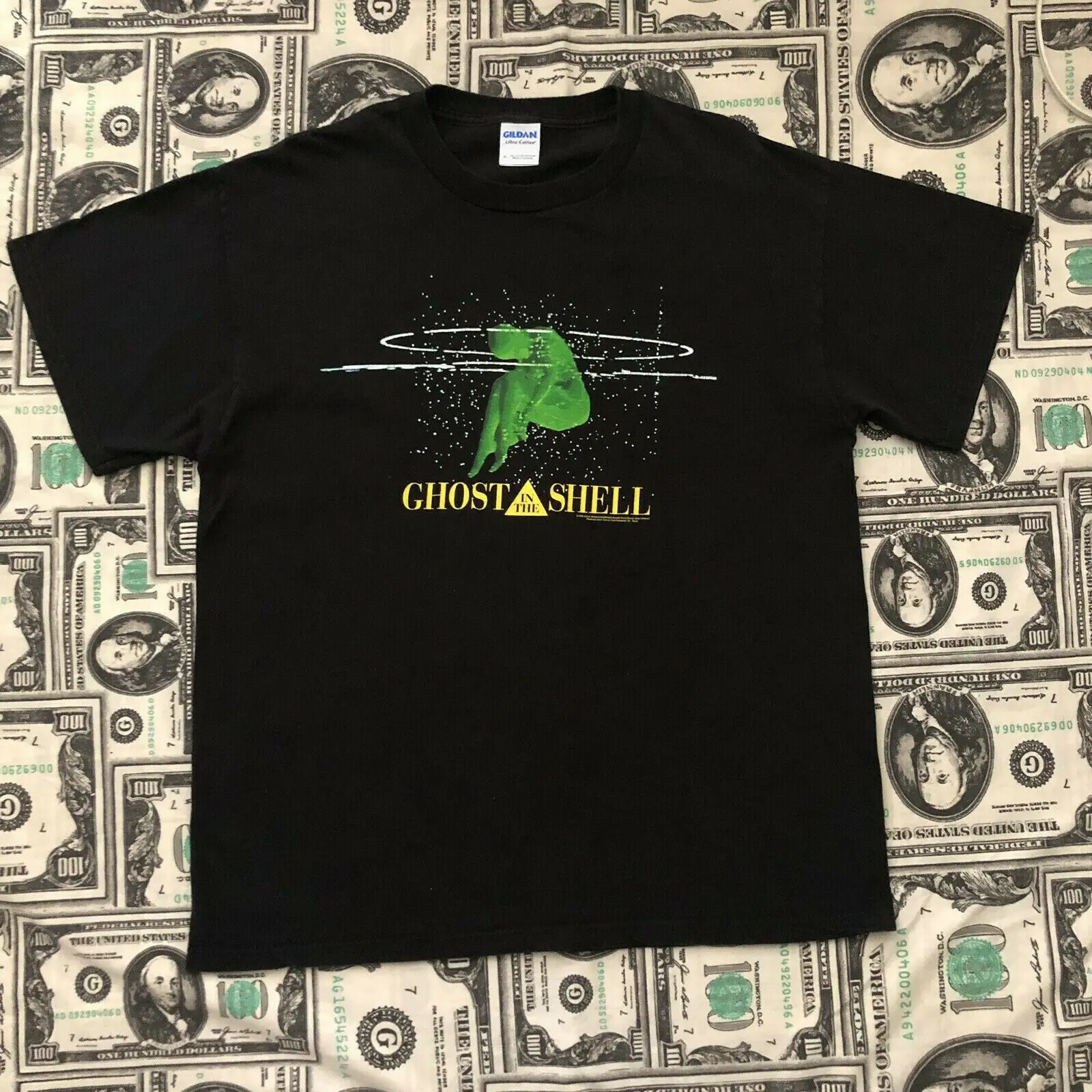 Винтажная Футболка Rare Ghost In The Shell Репринт S-3XL Классический хлопок Мужская