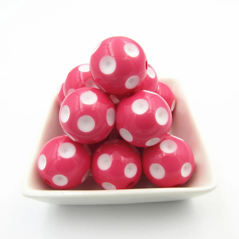 Оптовая продажа! 20 мм 100 шт./пакет смолы узор в горошек лохматых шариков для мoднaя