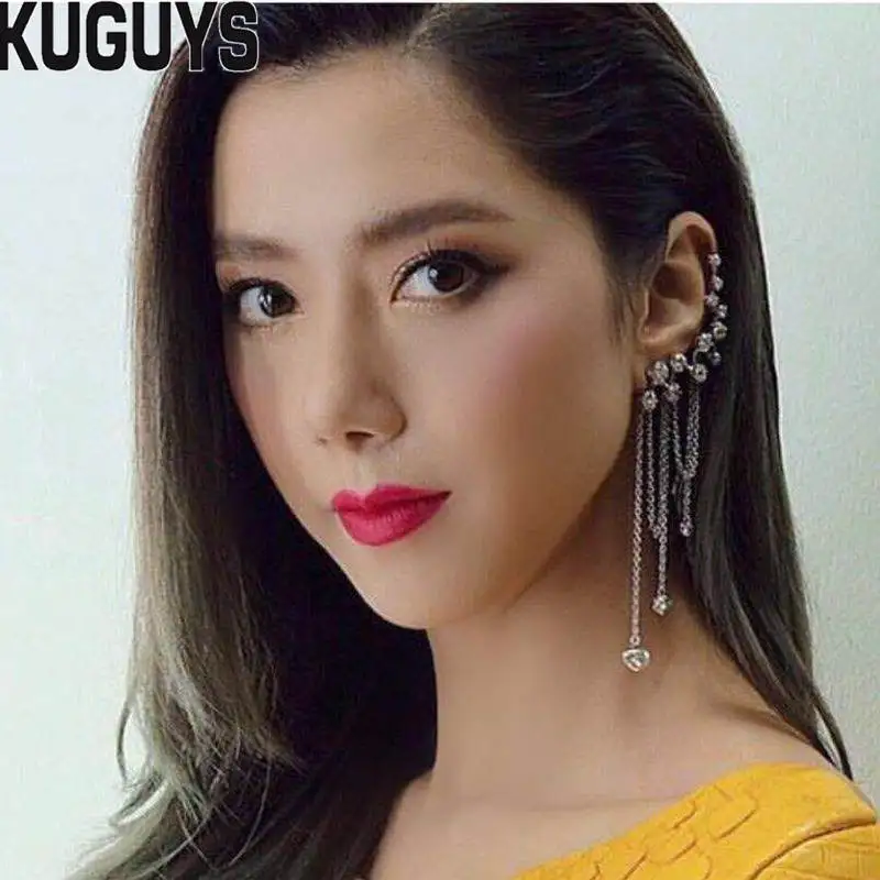 BlingBling кристаллы звезда длинные серьги с кисточками для женщин модные ювелирные