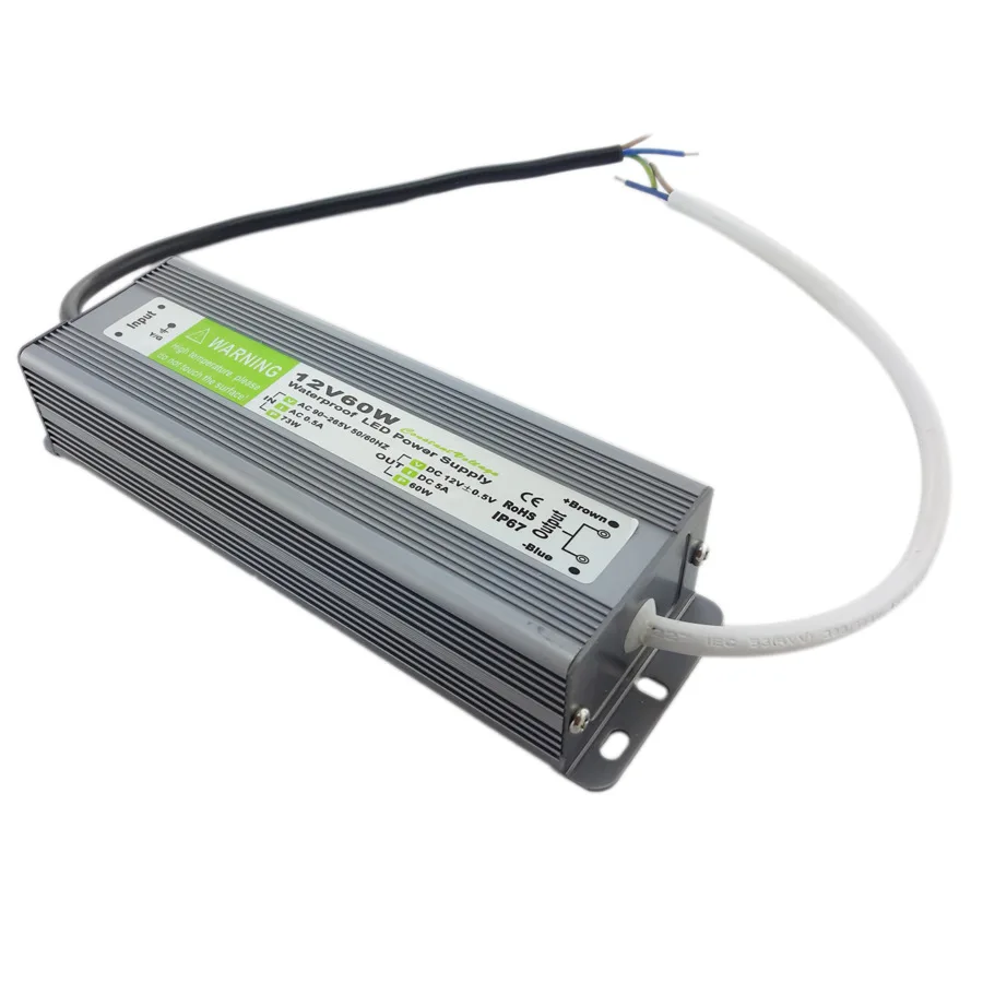 AC110V-220V к источнику питания DC12V 10W 20W 30W 50W 80W 100W IP67 Водонепроницаемый светодиодный