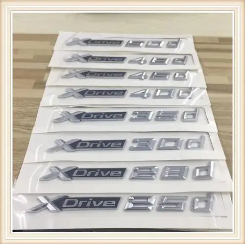 1 шт. новый автомобильный Стайлинг 3D ABS Xdrive 20d 25d 28d 30d 35d 40d 45d 48d 50d боковой значок