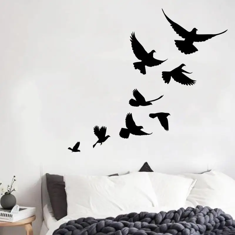 Летящая птица животных наклейки для детской комнаты Стекло окна дома Декор в