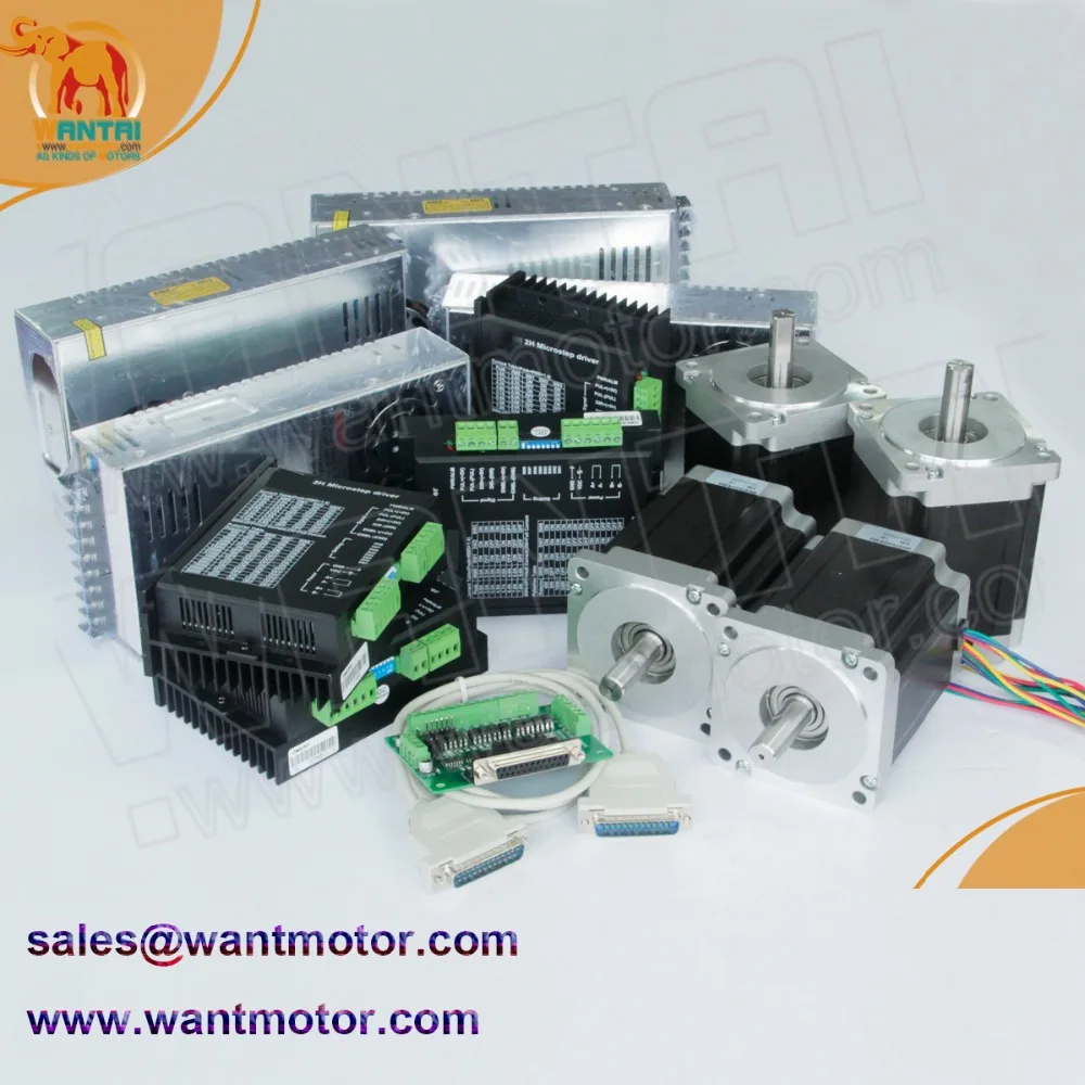 (США корабль и акция супер предложение) 4-осевой шаговый двигатель Nema 34 Wantai 1232oz-in