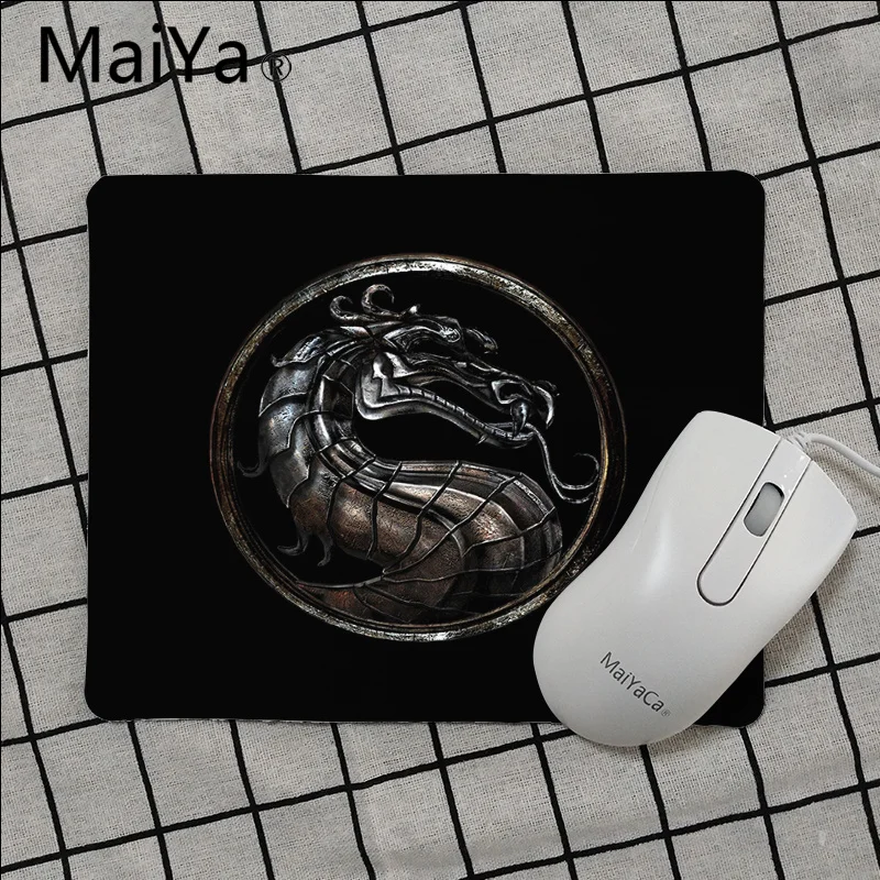 No Lock Edge25x29cm Maiya высокое качество Mortal Kombat логотип дракон коврик для мыши геймер игровые коврики Гладкий коврик для письма настольные компьютеры мат игровой коврик для мыши - Цвет: No Lock Edge25x29cm