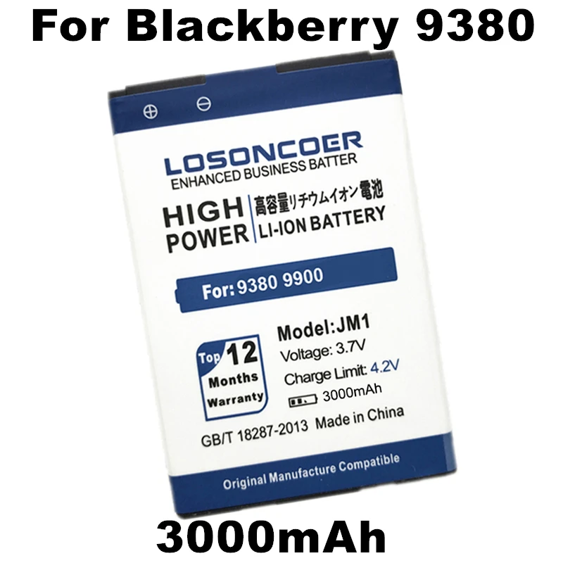 LOSONCOER 3000mAh J M1 JM1 JM 1 Аккумулятор для Blackberry 9380 9850 9860 9790 9930 9900 аккумулятор|battery for|jm1