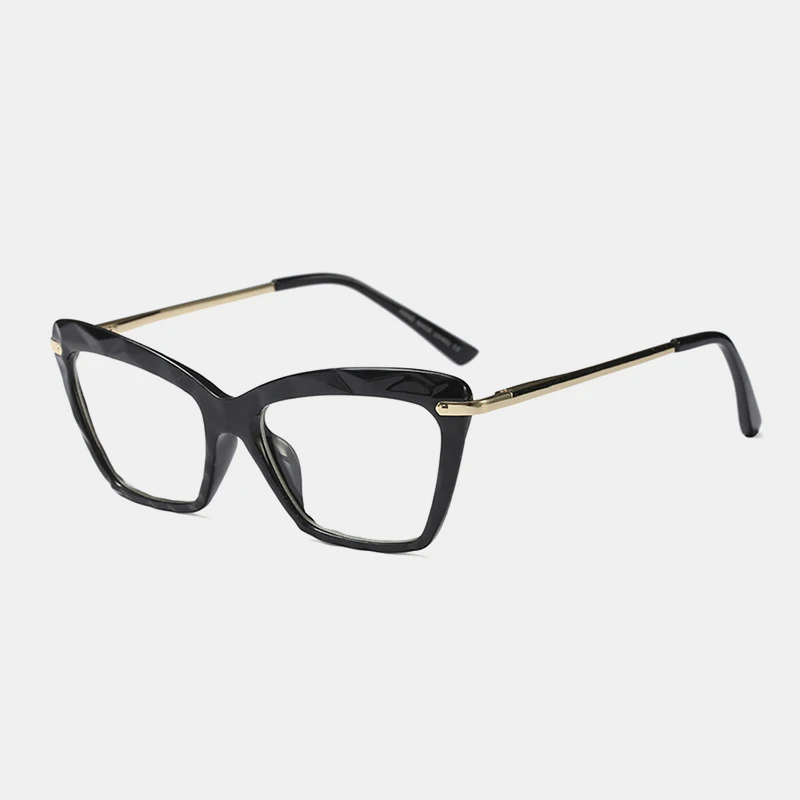 C4-Black-Frame Королевская девушка кошачий глаз оправа модные очки Женские очки винтажные брендовые дизайнерские очки Оптические прозрачные линзы очки os001 - Цвет оправы: C4-Black-Frame