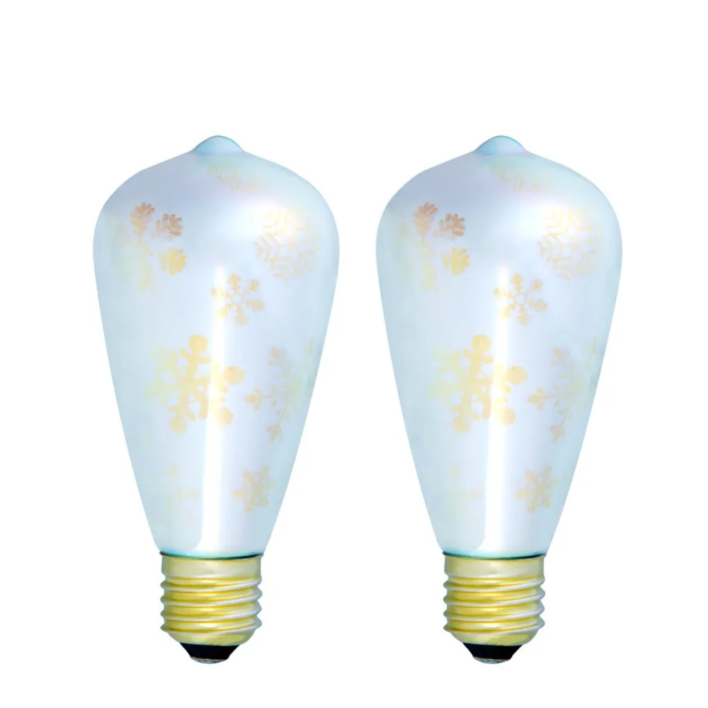 Светодиодная лампа E27 LED 3D фейерверк декоративная Эдисона ST64 220В 110В Праздничная