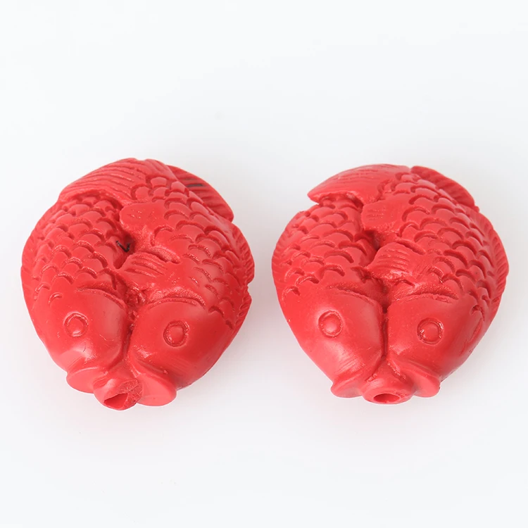 Бусины с двумя рыбками для молитвы буддийские материалы изготовления ювелирных