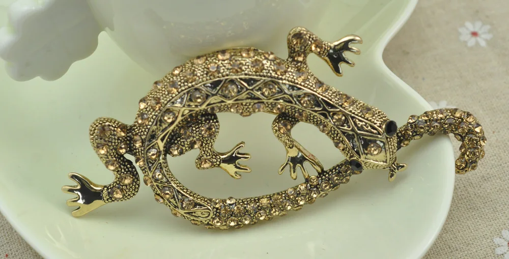 Модная брошь в виде ящерицы Стразы с кристаллами|lizard brooch|brooch designerbrooch fashion |