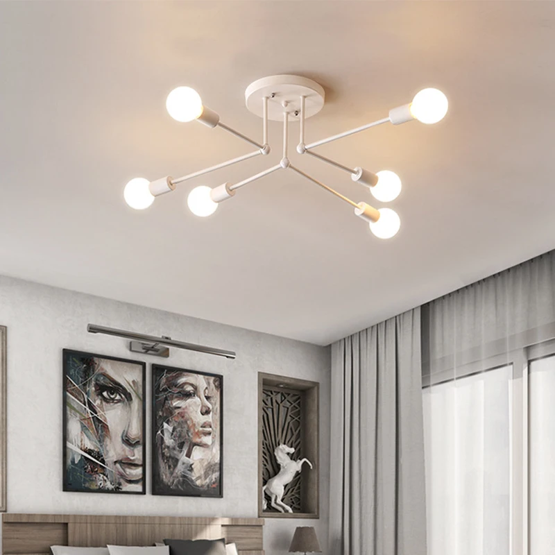 6/8 головок светодиодный светильник люстра светильники винтажный потолочный для