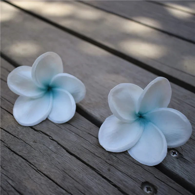Aqua Blue центр Plumerias натуральный реальные цветы плоды ФРАНЖИПАНИ для торта, свадебные декорации Искусственные цветы