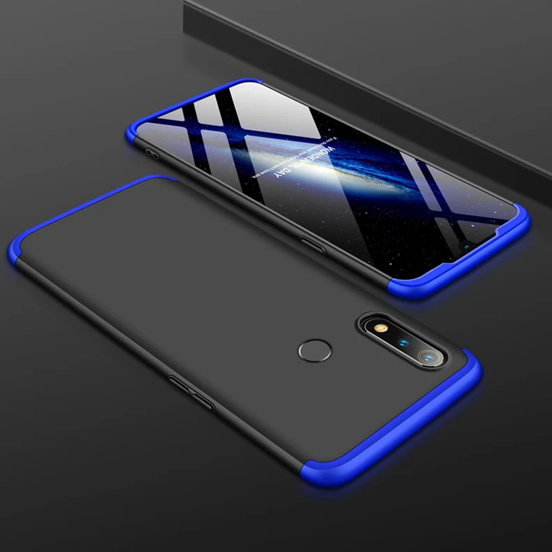 360 чехол с полной защитой для OPPO Realme 3 чехол из жесткого поликарбоната 3 в 1 Тонкая матовая задняя крышка для Realme 5 Pro Чехол Для Телефона