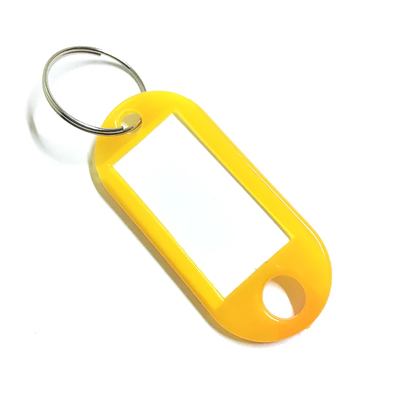 1Pc Orange 1/10/50 шт в наборе, Пластик брелок для ключей брелоков Чемодан идентификационные Метки этикетки брелоки с визитные карточки брелок для ключей, брелок для ключей - Цвет: 1Pc Orange