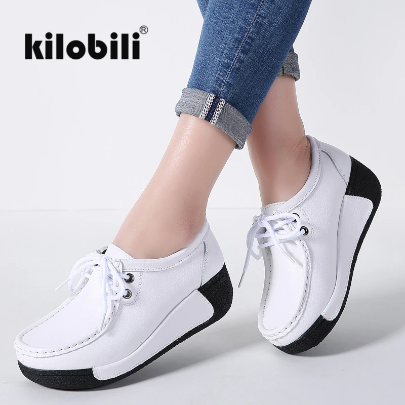 Kilobili 2018 зимние женские туфли на плоской подошве платформе кроссовки