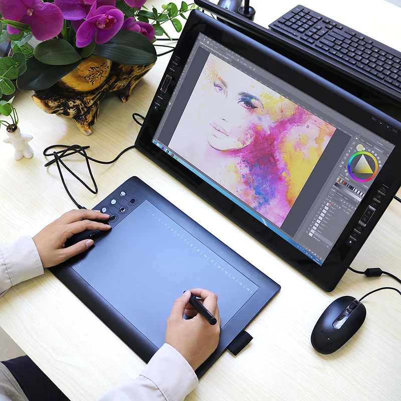 GAOMON M106K - 10 Inches Professional Digital Graphic Tablet for Drawing & Painting Art Writing Board with USB Rechargeable Pen enlarge