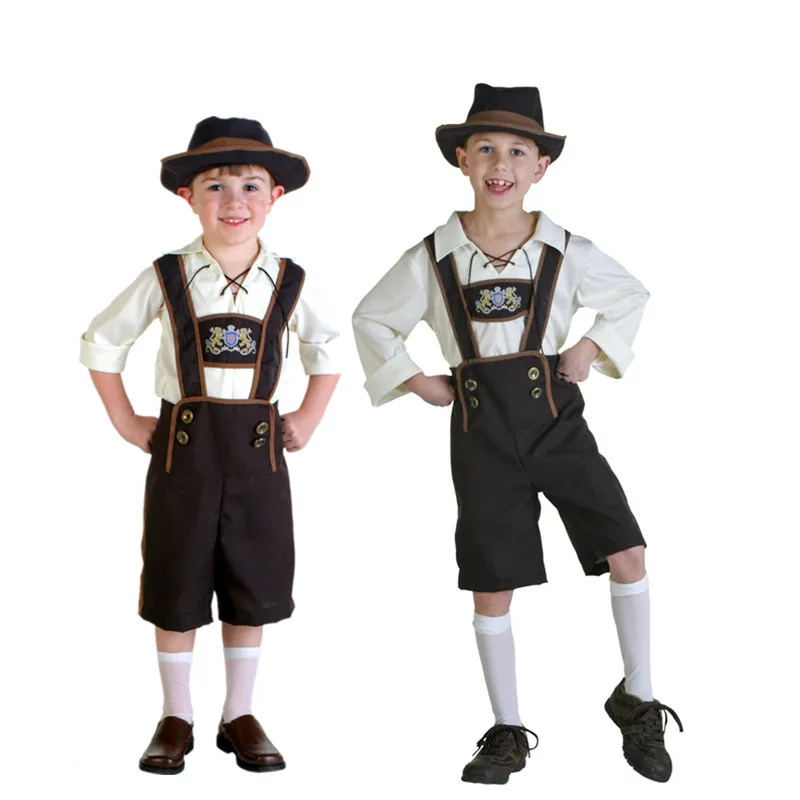 Детский Костюм Октоберфест Lederhosen Bavarian Octoberfest пивной фестиваль Маскарадные