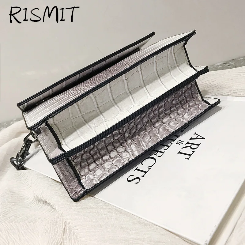 RISMIT 2019 новая дизайнерская крокодиловая обернутая сумка на одно плечо ручная