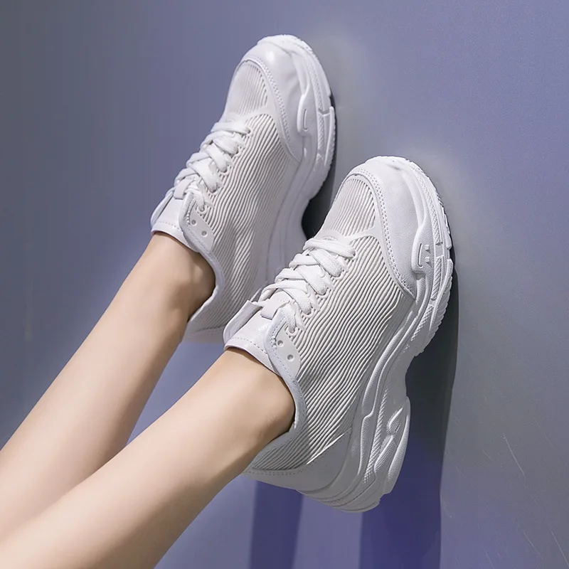 Кроссовки XDA женские на шнуровке Повседневные Дышащие с резиновым ремешком