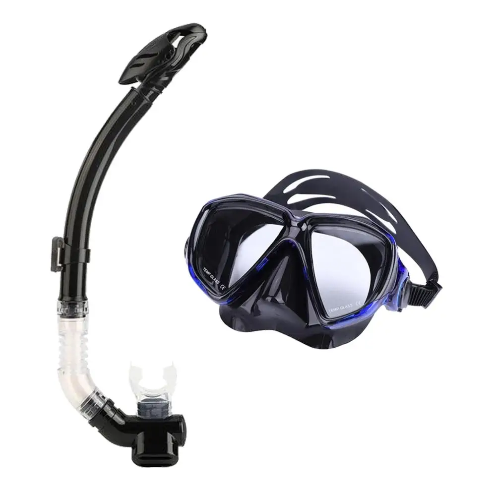 Mask and Snorkel Маска для подводного плавания и подводного плавания, анти-туман, Skuba, очки для дайвинга, очки с широким видением, подводные очки, дыхательные трубки, аксессуары для плавания - Цвет: Mask and Snorkel