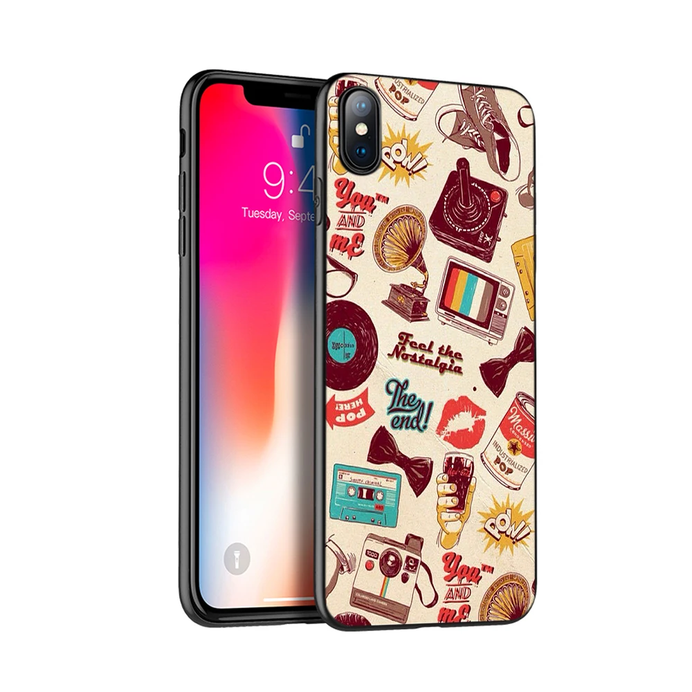 16994 Черный чехол ТПУ для iphone 5 5s se 6 6s 7 8 plus x 10 чехол силиконовый чехол для iphone XR XS MAX чехол Ретро Классический кассета - Цвет: 16994