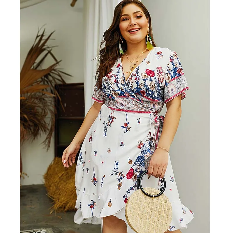 WHZHM вечерние платья больших размеров 3XL 4XL женские шифоновые Пояса Глубокий v