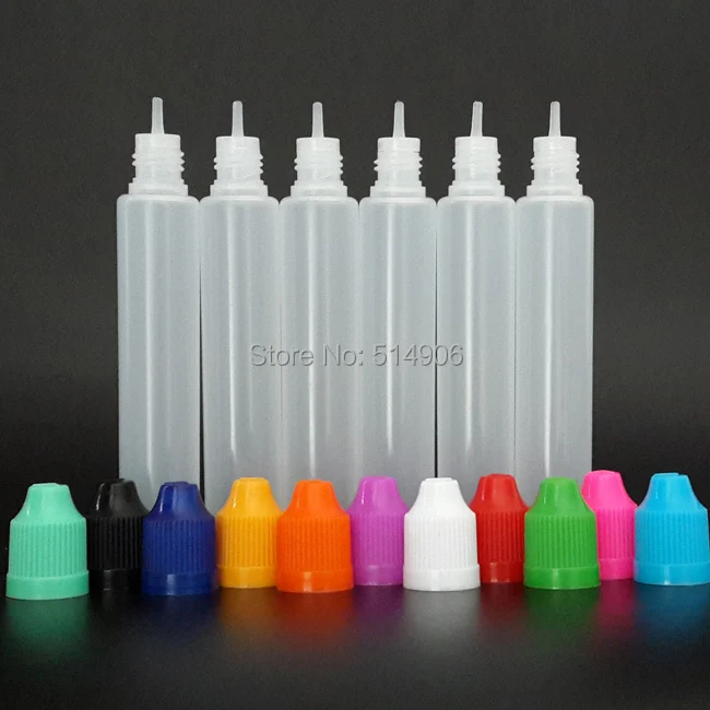

100pcs 30ml Pen Shape Dropper Bottle with Child Proof Caps and Needle Tips, Empty Refillable Bottle for E liquid E juice