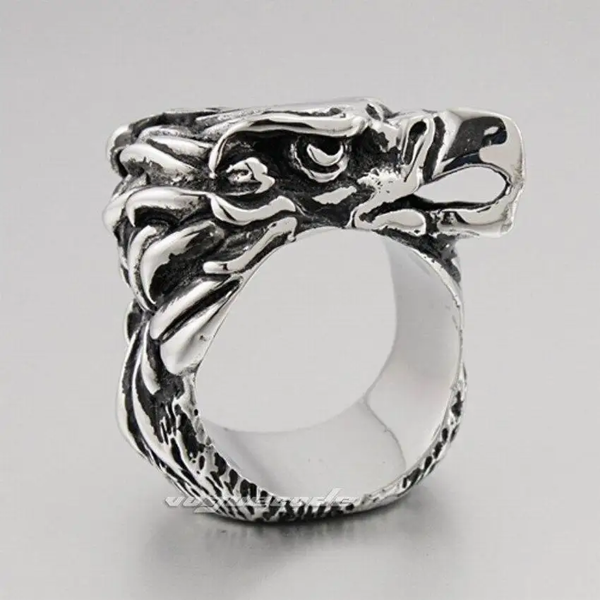 Крутое Панк-Кольцо из нержавеющей стали 316L Eagle для мужчин байкер рокер F007 - купить
