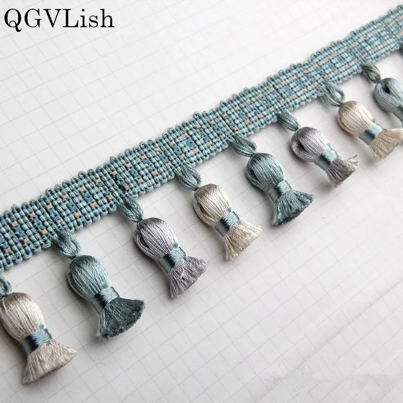 QGVLish 14 м/лот цветные занавески с бахромой кружевные планки Сделай Сам шитье диван