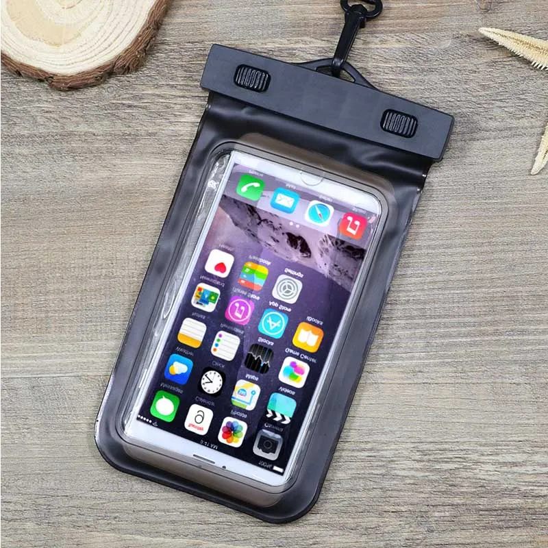 style 1 Black Плавательные чехлы для телефонов, дайвинг водонепроницаемый мобильный чехол для телефона для iPhone X 7 8 plus 6 6s 3,5-6 дюймов герметичный подводный чехол для телефона - Цвет: style 1 Black