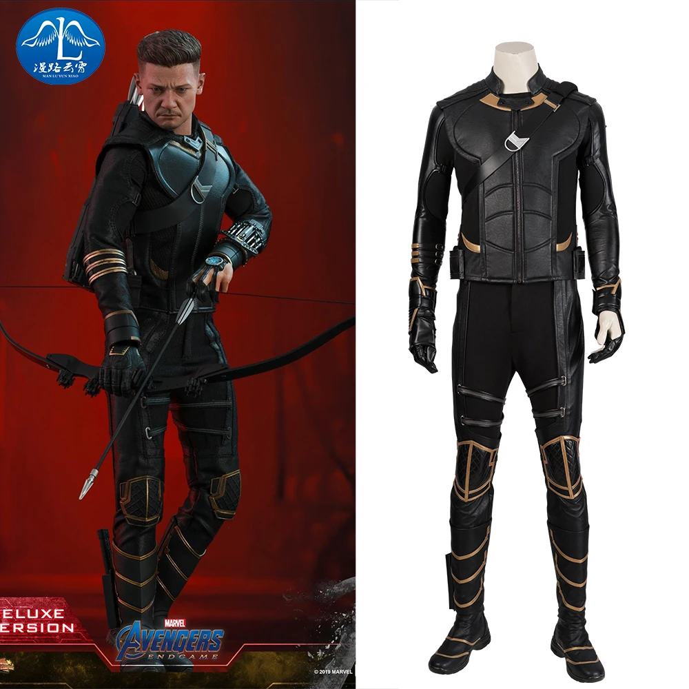MANLUYUNXIAO костюм Марвел косплей для взрослых Hawkeye Клинт Бартон Толстовка Куртка Хэллоуин Рождество партия Полный комплект - Цвет: Full set