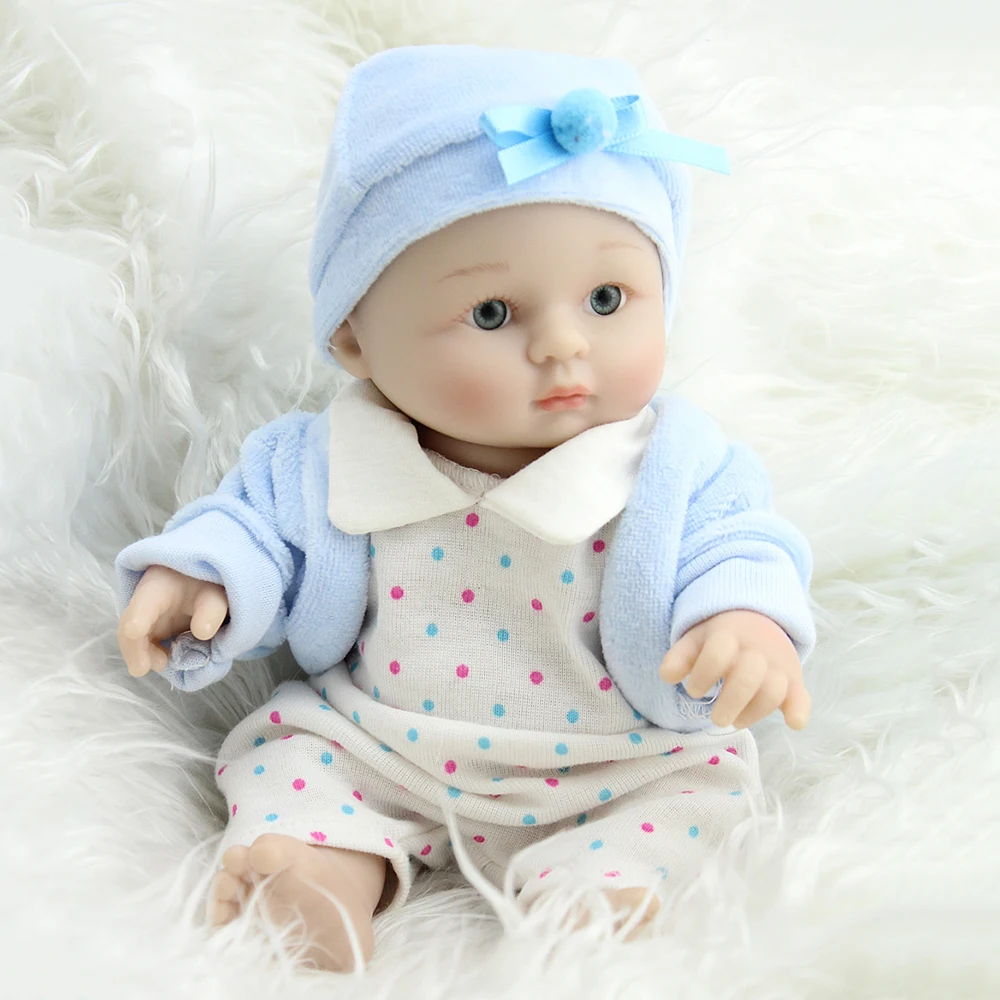 NPKDOLL Пупс Reborn полный силиконовые куклы, Классические игрушки Реалистичные крошечные игрушки Детский приятель безопасный 8 дюймов Bebe Boneca