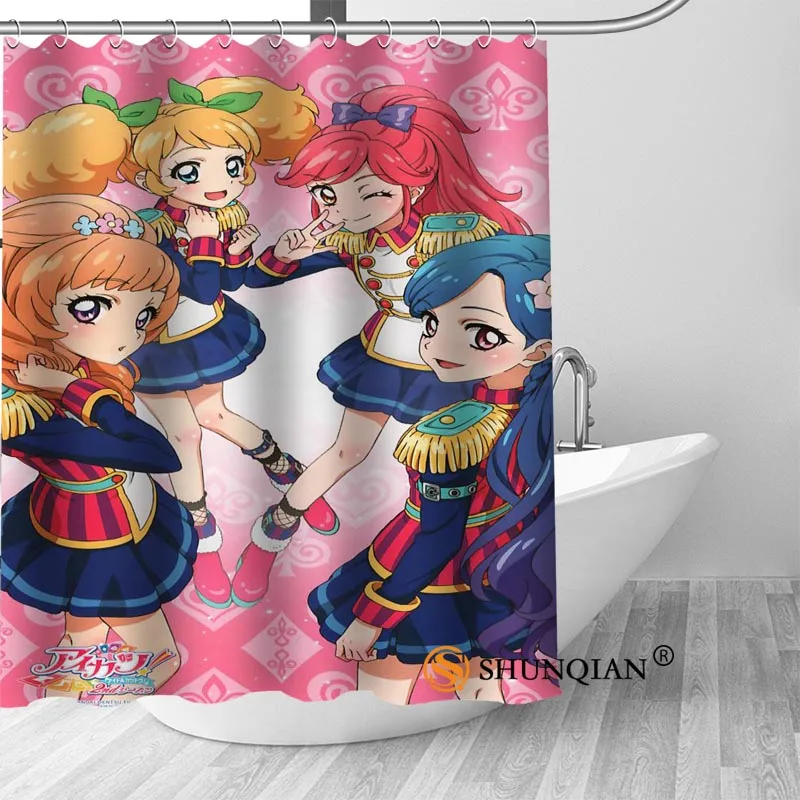 Новый Aikatsu! Занавеска для душа украшения ванной комнаты дома водонепроницаемая