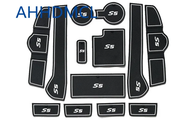 

AHHDMCL Car Door Groove Mat Gate Slot Cup Armrest Storage Pad Mat For JAC Refine S5 2013 2014 2015 2016 2017