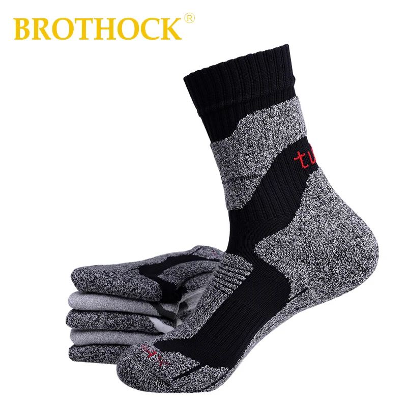 Brothock мужские уличные носки для бега альпинистские износостойкие однотонные