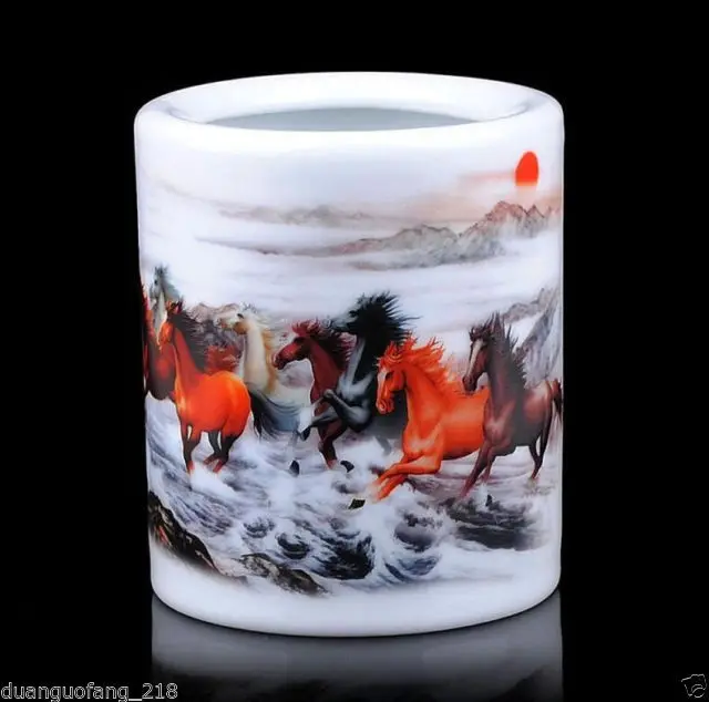 

Оригинальная китайская старая Коллекционная Ручная работа, фарфоровая щетка для бега