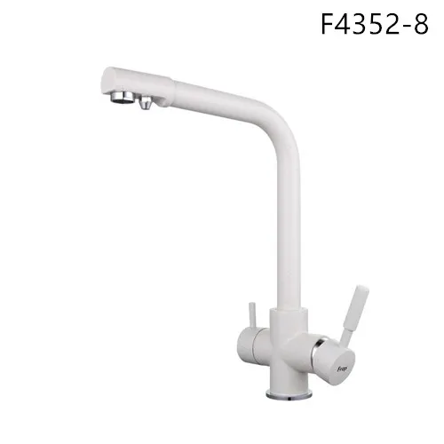 F4352 8 Frap черный смеситель для кухонной раковины семь букв дизайн вращение на 360 градусов водоочистный кран двойная ручка F4352 серия - Цвет: F4352 8