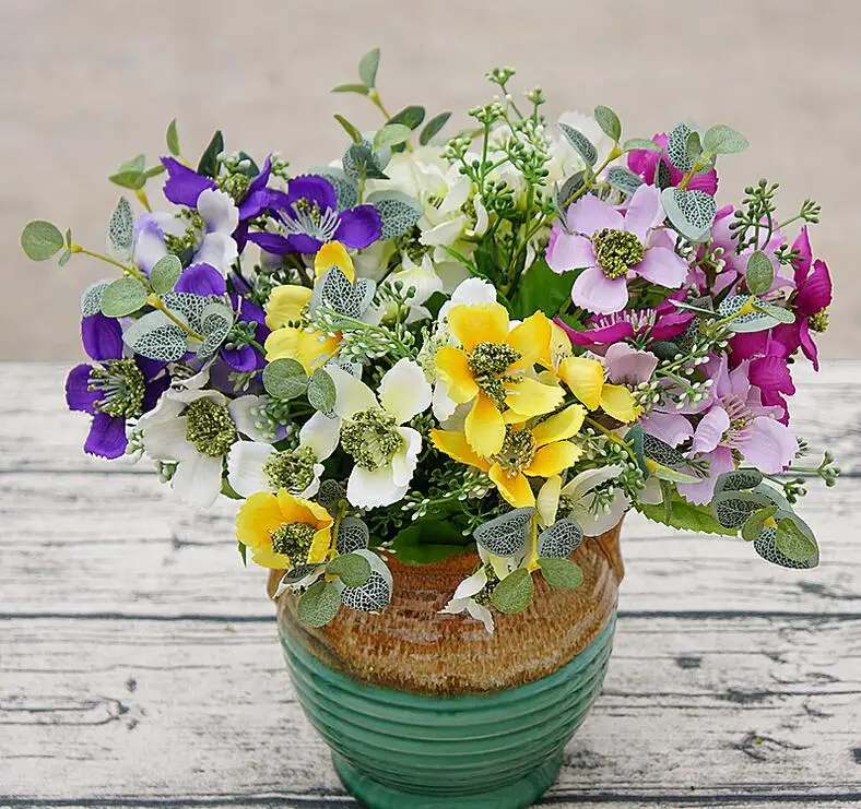 Искусственные цветы маленькие букет для домашней фотографии пейзаж ручная