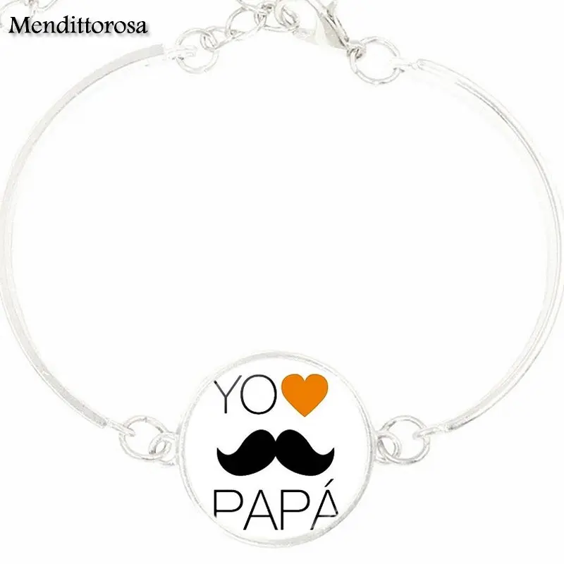 Ювелирные изделия JE TɺIME PAPA посеребренные стеклянные браслеты бижутерия для