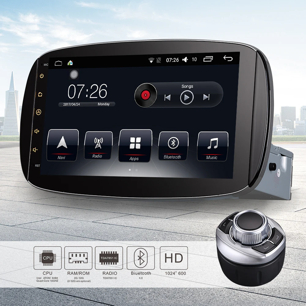 Android 7 1 9 &quotАвтомобильный dvd плеер стерео радио GPS навигация Bluetooth 64 бит