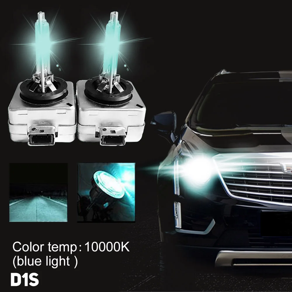 Комплект из 2 предметов D1S Ксеноновые фары лампы 35 Вт HID ксеноновая лампа фары для авто замена лампы освещения 4300 K 6000 K 8000 K 10000 K 12000 K