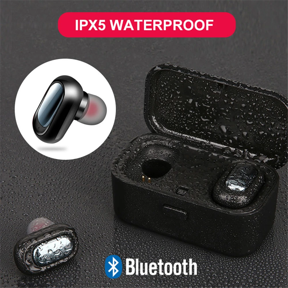 TEAMYO L1 TWS Bluetooth 4 2 наушники IPX5 Водонепроницаемая гарнитура стерео беспроводные с