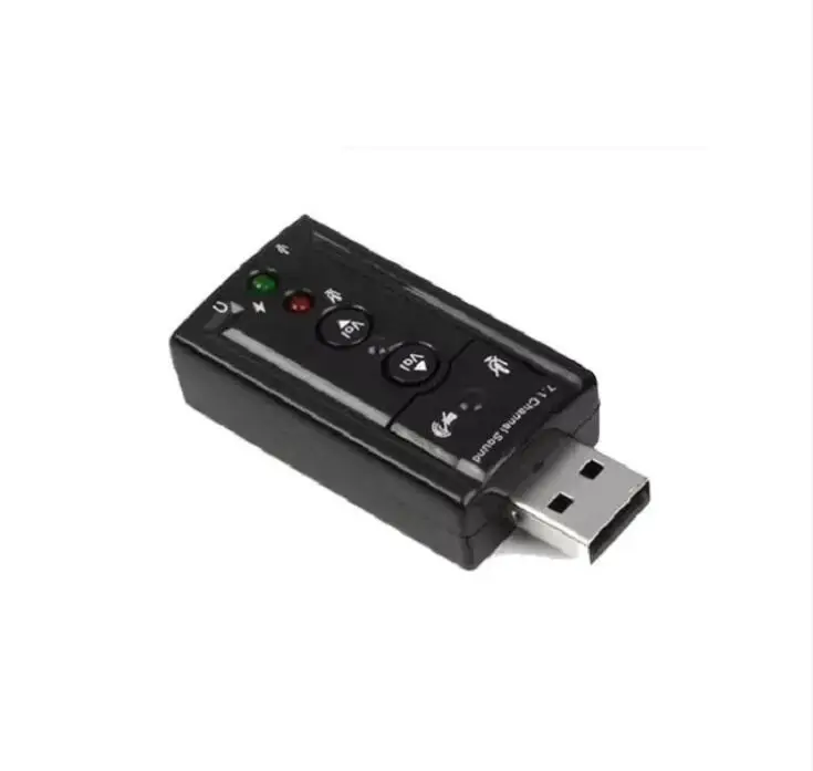Аналоговый 7 1 канальный динамический звук Внешняя USB Звуковая карта Микрофон