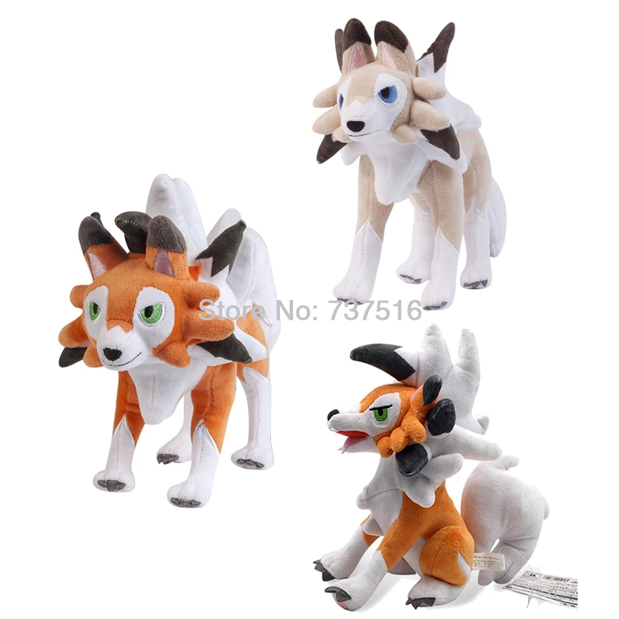 Новые мягкие животные солнце и луна Lycanroc Полночь полудня Сумерки мечта формы плюшевые мягкие куклы детские игрушки-персонажи 9-10 дюймов подарок