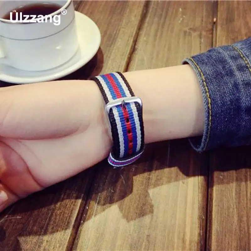 Горячая Распродажа модные джинсовые нейлоновые кварцевые часы наручные для