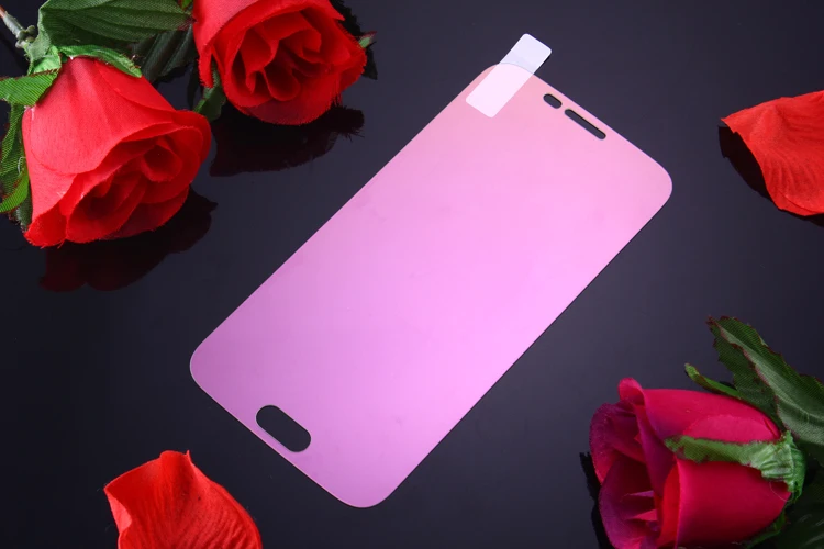 Для Samsung Galaxy S6 S7 цветное зеркальное покрытие стеклянная Защитная пленка для