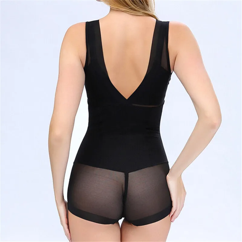 Женское тонкое бельё Формирующее фигуру сексуальное боди для похудения черного