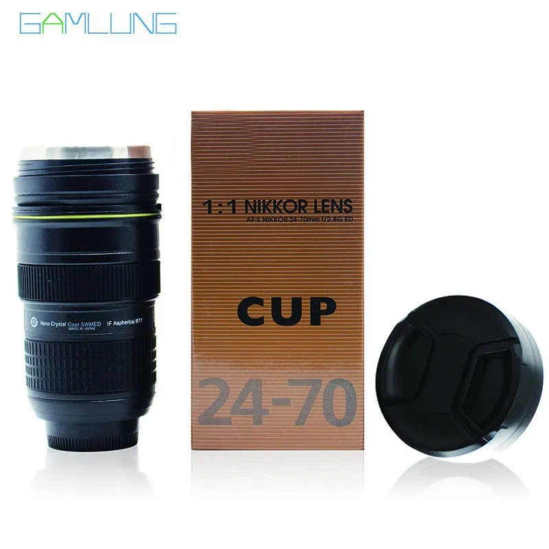 Бренд gamlung чашка для объектива из нержавеющей стали креативная имитационная