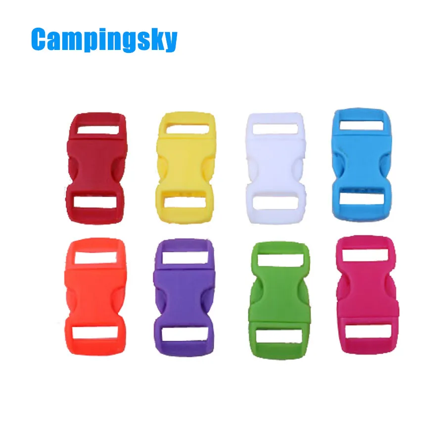 

Пряжка из Паракорда, смешанные красочные пластиковые пряжки, Контурные Изогнутые для браслетов из Паракорда, 100 шт. в упаковке