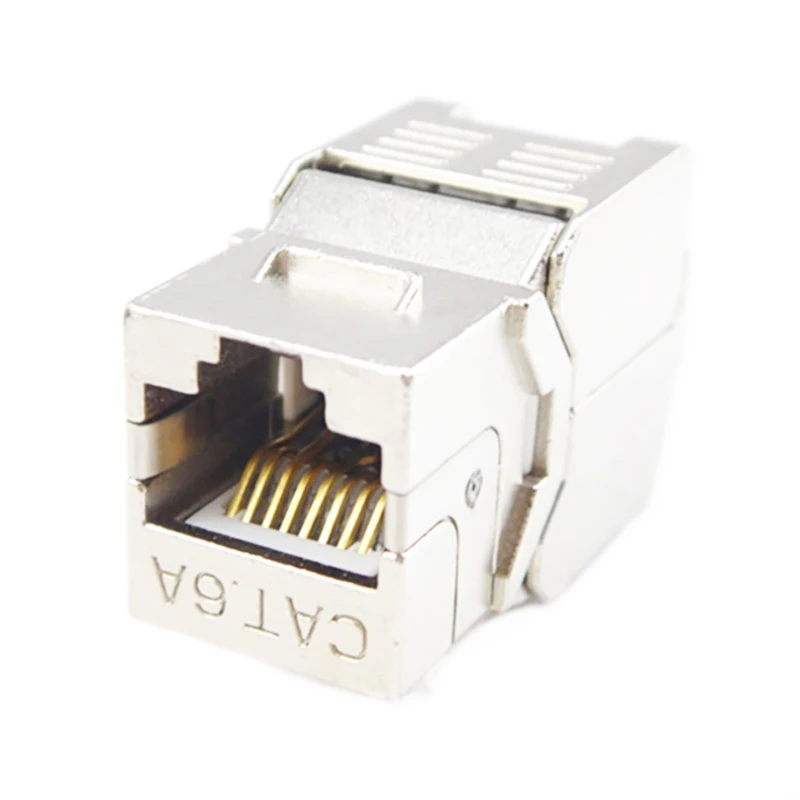 10 Гб сетевой CAT6A класс RJ45 экранированный Keystone Jack цинковый сплав Ethernet модуль для